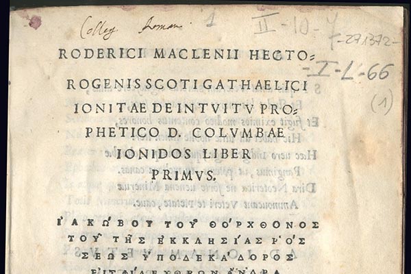 05: Roderick Maclean of Iona: A Renaissance Humanist from the Western Isles